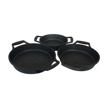 Maas Pırlanta 3 Parça Döküm Granit Sahan Seti 18-20-22 Cm Siyah