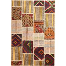 Patchwork El Dokuma Anadolu Halısı (431081468) Çok Renkli