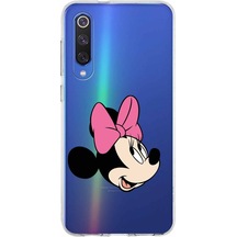 Xiaomi Mi 9 Se Uyumlu Kapak Minnie Mouse Tasarımlı Şeffaf Silikon Kılıf Şeffaf