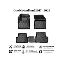 Opel Grandland 2017 2018 2019 2020 2021 İle Uyumlu Araca Özel 3d Havuzlu Paspas Takımı A+ Kalite 1 Adet