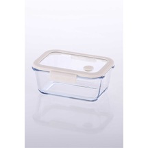 Fika Glace Vakumlu Cam Saklama Kabı 800 Ml - Bej-7343