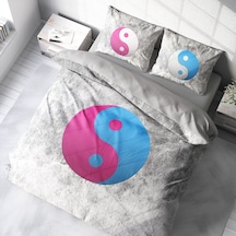 Monohome Ying Yang 3D Pamuk Saten Çift Kişilik Nevresim Takımı Çok Renkli