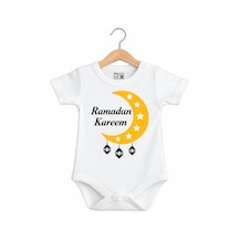 Babylimon Ramazan Ayı - Ramazan Kareem - Hayırlı Ramazanlar Baskılı Bebek Zıbını Beyaz - 936719047 Beyaz