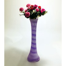 Uzun 60cm Çatlatma Mor Vazo Kırmızı Pembe Mor Karanfil Çiçek