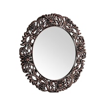 Dekoratif Büyük Yuvarlak Salon Ayna Bakır Renk Çok Renkli