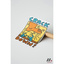 Crack Down Pop Art Poster, Çerçevesiz Yüksek Kalite Duvar Afişi - Renkli Ev Dekorasyonu