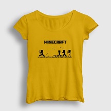 Presmono Kadın Arrows Minecraft T-shirt Sarı