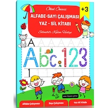 Okul Öncesi Alfabe Sayı Çalışması Yaz-Sil Kitabı