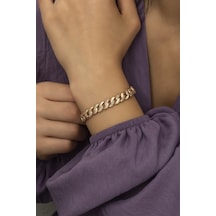 Ervanur Altın Kaplama Taşlı Gurmet Zincir Bileklik N11.44191 Sarı