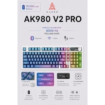 Ak980v2 Pro 8000 Hz Kablosuz Mekanik Oyun Klavyesi-tft Ekranlı-rapid Trigger