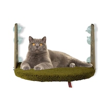 Ayrex Cam Yatağı Vantuzlu Kedi Cam Yatağı Pugalo Vantuzlu Yatak Yeşil