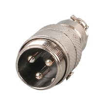 Ayt Mayk Gx16-3 Pinli Metal Erkek Konnektör Jack Soket M16 16mm Çap Vida Dişli