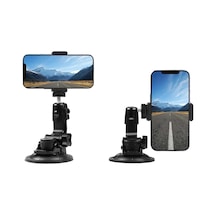 Vantuzlu Kamera Ve Telefon Tutucu Aparat 1/4 Vida Uyumlu Çok Açılı Ayarlanabilir Tripod Bağlantısı, Güçlü Vakum Tabanlı Sabitleme, Araç Cam Masa Çekim Desteği Cl45 2 Mixed