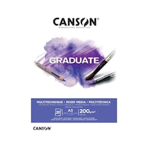 Canson Çizim Bloğu Graduate Mıx Medıa Beyaz 20 Syf A3 200 Gr