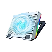 Büro Ev Ofis İçin Fanlı Rgb Işıklı Standlı Metalik Notebook Soğutucu