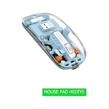 Huawei Matepad 10.4" 2019 Uyumlu Şeffaf Tasarım Sessiz Kablosuz Mouse Diğer Huawei Matepad 10.4" 2019 Uyumlu Şeffaf Tasarım Sessiz Kablosuz Mouse Diğer