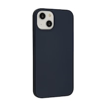 Apple Uyumlu   iPhone 14 Plus Kılıf Nano İçi Kadife Silikon - Lacivert