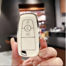 Ford C-max S-max Glaxy Anahtar Kılıfı Beyaz Silver