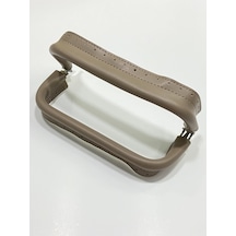 Karantuhafiye Çanta Bursu / Derili Burs 20 Cm / Bej Bej