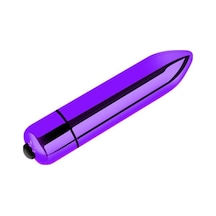 Hızlı Express Bullet 9 Cm Mini Metal Titreşimli Süper Orgazm Vibratörü Mor