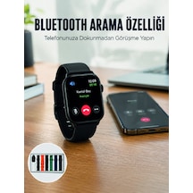 Akıllı Saat 7 Kordonlu Bluetooth Aramalı Nabız Ve Dokunmatik Akıllı Saat