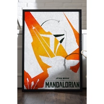 Star Wars The Mandalorian Siyah Ahşap Çerçeveli Poster, Film Duvar Tablosu