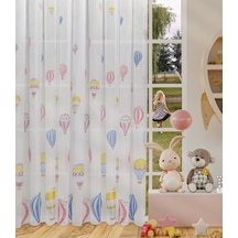 Caserta Home Baloon Renkli Balonlar Çocuk Odası Tül Perde