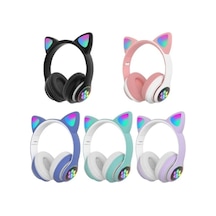 Kedi Figürlü Bluetooth Kulaklık Renkli