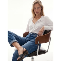 Lcw Jeans İndigo Yüksek Bel Barrel Fit Kadın Jean Pantolon