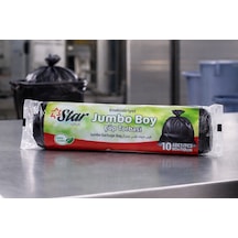 Star Plus Endüstriyel Jumbo Boy Atık Torbası 80x110 Cm 10 Adet Dayanıklı Sanayi Tipi Atık Poşeti
