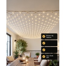 Led File Işık Ağ Tasarımlı Dekoratif Balkon Bahçe Oda Aydınlatması