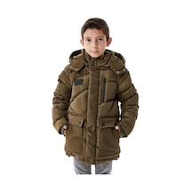 Erkek Çocuk Kapüşonlu Kalın Kışlık Mont 51335 Haki