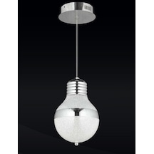 Burenze Modern Tekli Ampul Avize Sarkıt Led Avize Krom Ledli Avize -burenze565 Krom