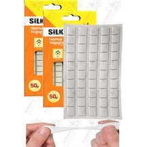 Hamur Yapıştırıcı Tack-it 50gr 2 Paket Silka 65 Parça Macun Sakız Yapıştırıcı Takıt Çerçeve Afiş Duvar İz Bırakmaz