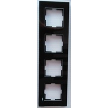 Viko Artline Novella Cam Siyah Renk Dörtlü Çerçeve