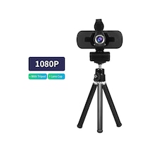 Mufunye 1080p Otomatik Güzellik Fonksiyonlu Geniş Açı Web Kamerası, Gizlilik Kapaklı, Dizüstü/masaüstü İçin, Tripod Dahil, Canlı Yayın/videokonferans