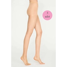 3 Adet Parlak Fit 15 Likralı Külotlu Çorap Açık Ten Beden: Xl Diğer