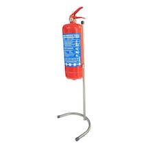 Kuru Kimyevi Tozlu Yangın Söndürme Tüpü 6 KG ve Krom Nikelaj Yangın Tüpü Sehpası