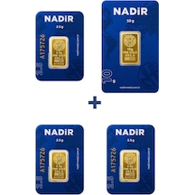 Nadir Gold 24 Ayar 17,5 Gram Külçe Altın 1 Adet 10 Gram Külçe Altın + 3 Adet 2,5 Gram Külçe Altın