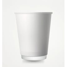 14 Oz Double Wall Karton Bardak Beyaz 20 Adet