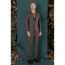 C 658 Slim Fit Kahve Spor Ceket Kahverengi