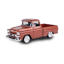 Motor Max Koleksiyon 1 / 24 Ölçek 1958 Gmc 100 Pickup Model Metal Araba Turuncu