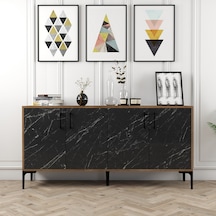 Kiev 160cm Konsol - Ceviz / Siyah Mermer Kiev 160cm Konsol - Ceviz / Siyah Mermer