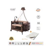 Holmer Yatak Hediyeli Coolstyle Maxi Cibinlikli Dönenceli Anne Yanı Park Yatak 70x110cm + Yatak