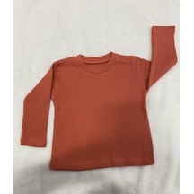 Tiffany Sweatshirt Raporlu Basic Theme Kiremit-10246