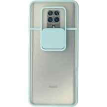 Newface - 462 - Xiaomi Redmi Note 9 Pro Kılıf Palm Buzlu Kamera Sürgülü Silikon - Novapazr - - Turkuaz