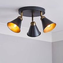 Rsylight Retro Metal Rustik 3 Lü Mafsallı Tavan Plofyoner Avize Beyaz