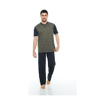Estiva Desenli %100 Pamuk Günlük Erkek Pijama Takım
