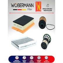 Wöbermann Fiat 500L 1.6 Filtre Bakım Seti 2013-2017 4'lü Karbonlu
