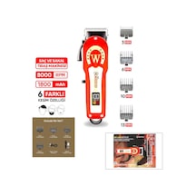 Saç - Sakal Kesme Traş Makinesi Ayarlanabilir Bıçak - 0,1mm-0,5mm 8000rpm 6 Farklı Kesim Mr-4800 Bx40